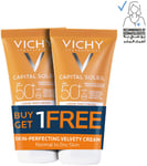 Vichy Capital Soleil Velvety Sunscreen for Normal to Dry Skin SPF50 Set 2 x 50mL