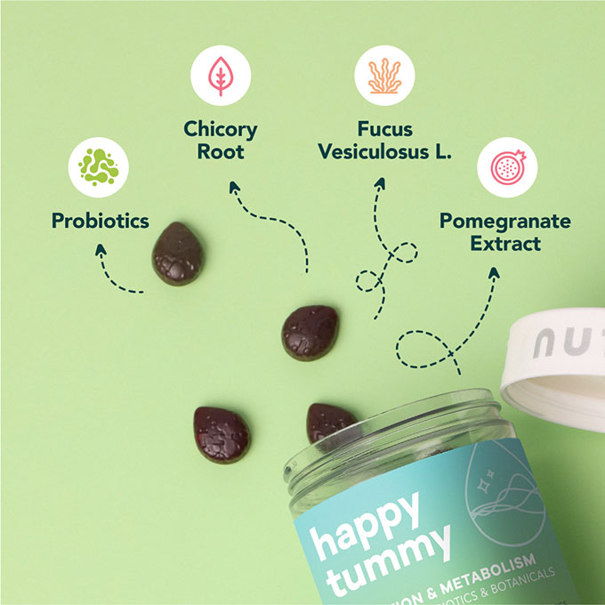 

Happy Tummy Vitamin Gummies Sugar Free - 90 Gummies